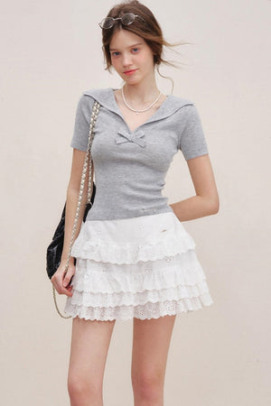 Floral Lace Cake Skirt