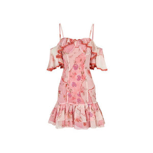 Floral Lace Halter Dress
