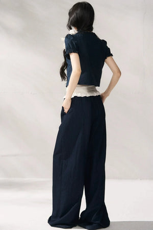 Floral Lace Suspender Cardigan Set-Up