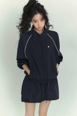 Floral Patchwork Collar Jacket Set-Up