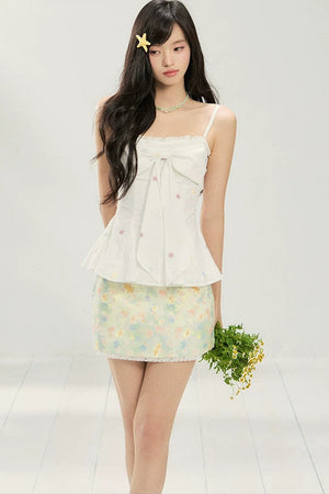Floral Print A-Line Skirt