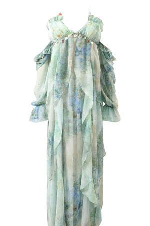 Floral Print Layered-Look Spaghetti Strap Dress