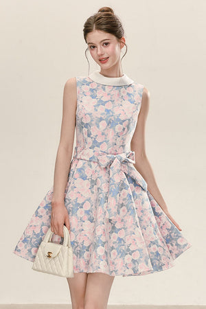 Floral Print Sleeveless A-Line Dress