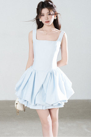 Floral Puff Sleeve A-Line Dress