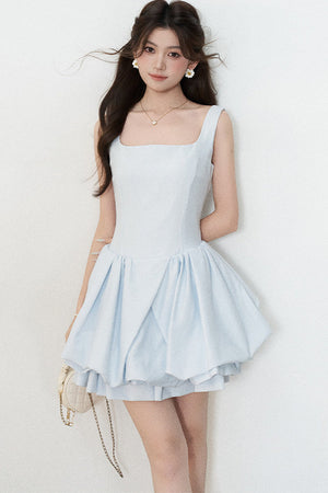 Floral Puff Sleeve A-Line Dress