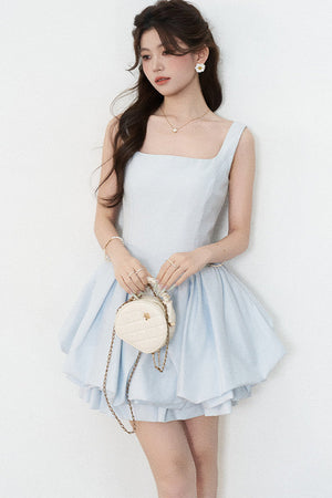 Floral Puff Sleeve A-Line Dress