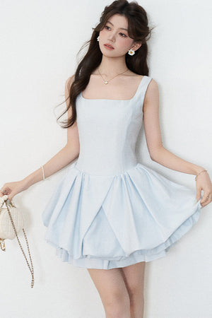 Floral Puff Sleeve A-Line Dress