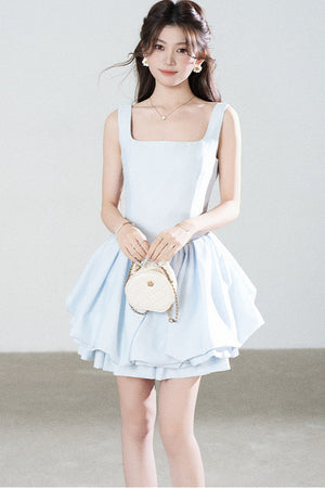 Floral Puff Sleeve A-Line Dress