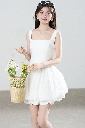 Floral Puff Sleeve A-Line Dress