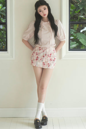 Floral Ruffled Top and Skirt Set-Up