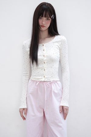 Floral Suit Cardigan & Skirt Set-Up