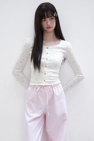 Floral Suit Cardigan & Skirt Set-Up