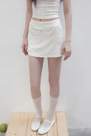 Floral Suit Cardigan & Skirt Set-Up