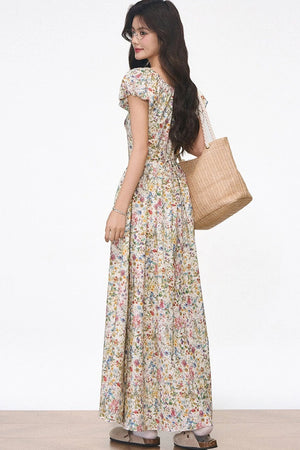 Floral Waist-Cinching Dress