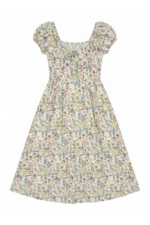 Floral Waist-Cinching Dress