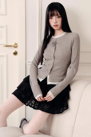 Flower Knit Cardigan