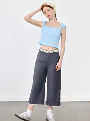 Flowers Square Neck Top