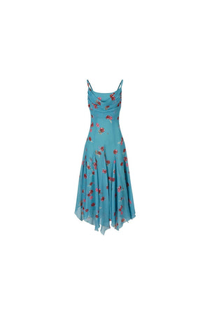 Flowing Floral Spaghetti Strap Dress