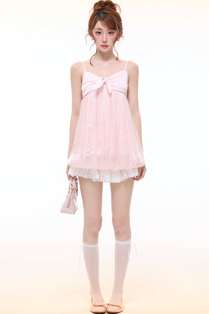 Flowing Puffy Flower Bud Camisole Top Set-Up