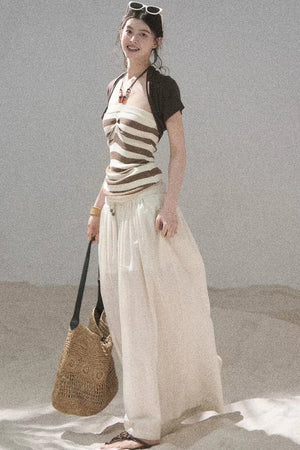 Flowing Twilight Striped Top Set