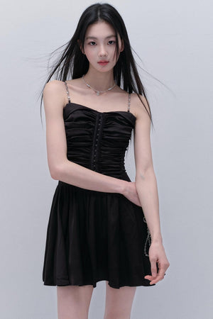 Flowy Satin Silhouette Dress