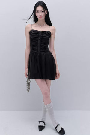 Flowy Satin Silhouette Dress