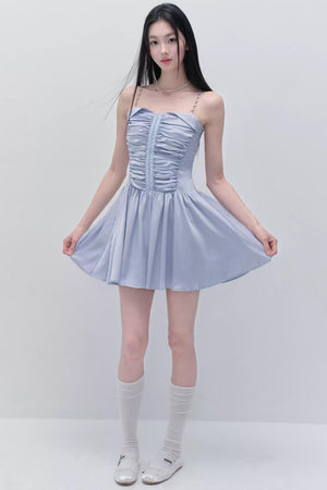 Flowy Satin Silhouette Dress