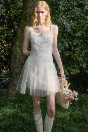Fluffy Halter Dress