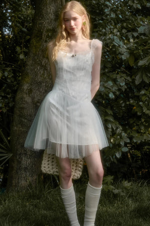 Fluffy Halter Dress
