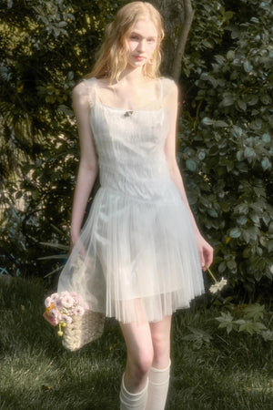 Fluffy Halter Dress