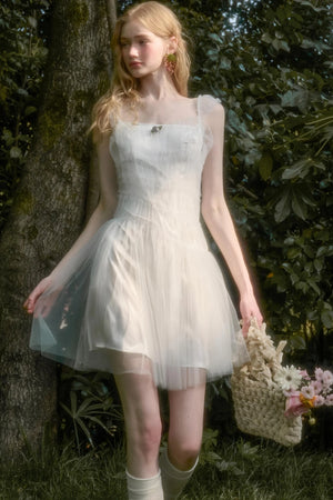 Fluffy Halter Dress
