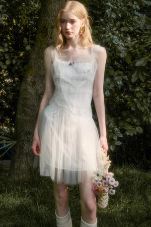 Fluffy Halter Dress