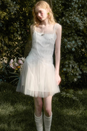 Fluffy Halter Dress