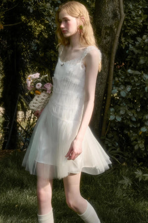 Fluffy Halter Dress