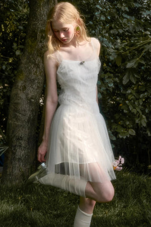 Fluffy Halter Dress