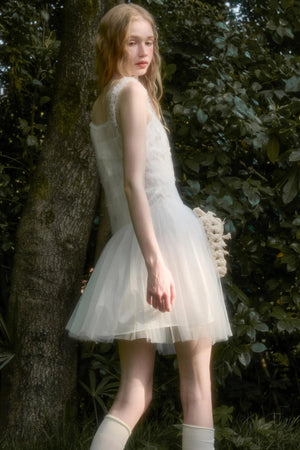 Fluffy Halter Dress