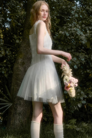 Fluffy Halter Dress