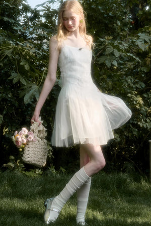 Fluffy Halter Dress