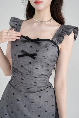 Flutter-Sleeve A-Line Dress