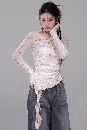 Fluttering Spring Flowers Blouse