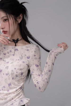 Fluttering Spring Flowers Blouse