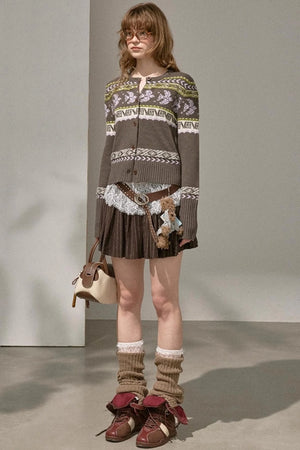 Flying Sparrow Button Knit Cardigan