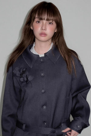Forest Tencel Wool Trench Coat