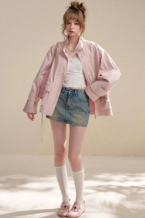 Fragmented Galaxy Denim Skirt