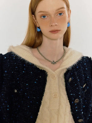 Fragrance Round Neck Cotton Jacket