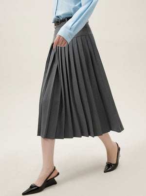 French Blazer High Waist A-Line Skirt Set-Up