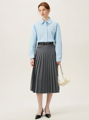 French Blazer High Waist A-Line Skirt Set-Up