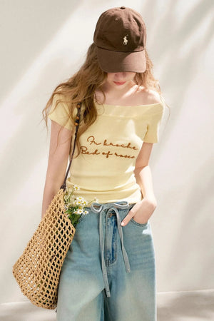 French Blue Wide-Leg Jeans