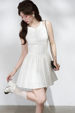 French Collar Bow Dress