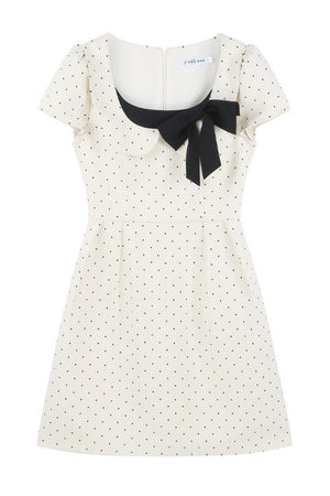 French Collar Bow Dress